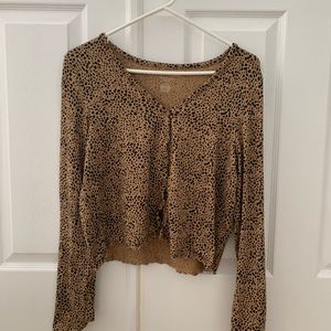 animal print american eagle sweater